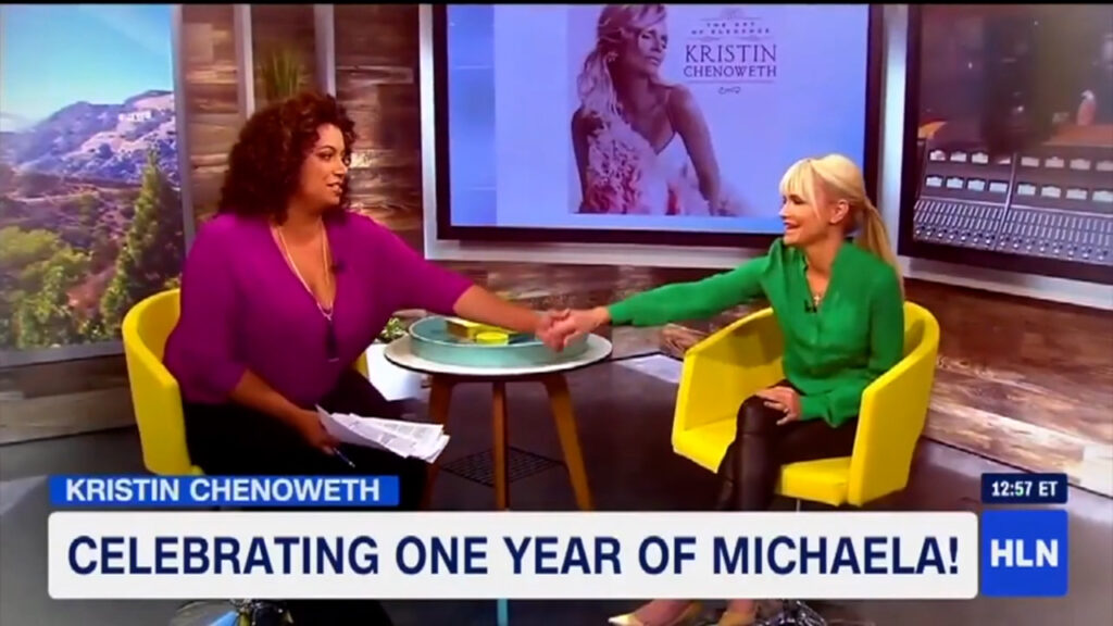Michaela on air with Kristen Chenowith